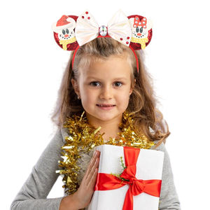 ที่คาดผมหูหนูแบบปรับได้สำหรับเด็ก ลายเรนเดียร์และสโนว์แมน วัสดุพลาสติก มี 19 สี สำหรับงานปาร์ตี้เทศกาลคริสต์มาส - Product Image 1