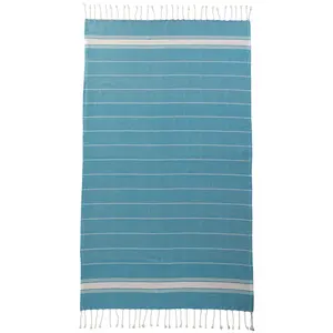 Serviette de plage Fouta avec franges, merchandising personnalisé - Product Image 1