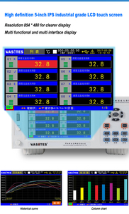 Registrador de Temperatura Multicanal Serie WT100P con Pantalla Táctil de 5 Pulgadas y Calibración de Junta Fría por Canal Independiente - Product Image 2