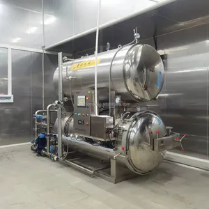 ZHONGNUO High Pressure Reactor Autoclave Industrial Retort Machine For Food Glass Jar