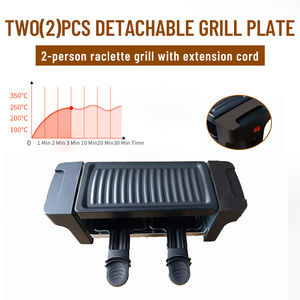 Di động thương mại hộ gia đình mini Điện Raclette BBQ nướng PAN không khói trong nhà Thịt Nướng Vỉ nướng có thể tháo rời không dính tấm - Product Image 3