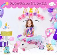 Ensemble de jouets en peluche licorne 5 pièces 31-50cm tissu Super doux PP coton rempli cadeau anti-Stress pour les enfants de 5 à 7 ans
