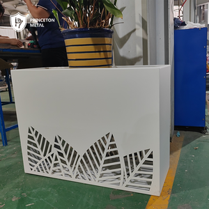 Fabricant de jardinières surdimensionnées en métal noir Princeton, revêtement en poudre, usage commercial - Product Image 3