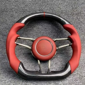 Volante de fibra de carbono con cuero rojo y doble marcador amarillo para Porsche Cayenne Panamera <span class=keywords><strong>911</strong></span> 718 Macan, <span class=keywords><strong>serie</strong></span> completa. - Product Image 5