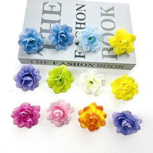 Fleurs de rose artificielles de 5,5 cm de diamètre, décorations artisanales pour mariage, maison, bricolage, kit d'accessoires pour cheveux - Product Image 3
