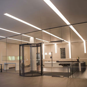 Système d'éclairage de bureau lumière linéaire led incurvée plafonnier moderne encastré led pour salle de réunion - Product Image 6