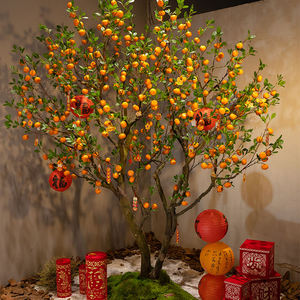 <span class=keywords><strong>Planta</strong></span> árbol artificial amarillo <span class=keywords><strong>naranja</strong></span> árbol falso árbol plantas enviar rápidamente Fábrica Real boda decoración falso personalizado - Product Image 3