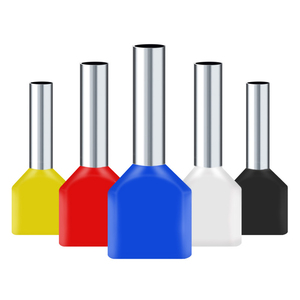 Copper Tube Series Insulated Bootlace Ferrule <b>Terminals</b> Insulated Twin Cord End Electrical Wire Crimp <b>Terminals</b> - Product Image 5