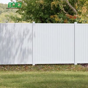 Clôture de jardin et de piscine 6x8, panneaux de clôture en PVC blanc <span class=keywords><strong>pour</strong></span> l'intimité - Product Image 3