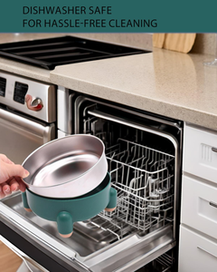 Elevated Dog Bowl Eco-Friendly <b>Large</b> Stainless Steel Easy-Cleaning Pet Feeding Bowl with No-Slip High Foot Plastic Holder - Product Image 5