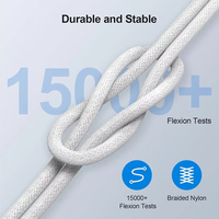 Câble de Recharge Rapide USB-C PD 60W Tressé en Nylon Compatible iPhone 15 16 Series Ordinateurs Scanners de Codes-Barres (Vente en Gros)