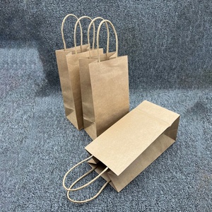 Portefeuille en papier artistique brun durable, recyclable, respectueux de l'environnement, avec poignée longue, personnalisable - Product Image 6