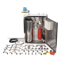 Système d'extinction d'incendie automatique pour hotte de cuisine à agent chimique humide en acier inoxydable avec capacité de 10L/20L