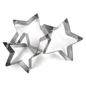 Lot de 3 emporte-pièces personnalisables en acier STAR de dessin animé coloré Sandwich Cutter Biscuit moule outil - Product Image 1