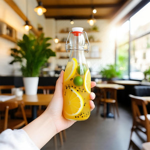 100ml 250ml 500ml <span class=keywords><strong>750ml</strong></span> 1000ml nước giải khát Rỗng trong suốt uống chai thủy tinh với Swing Top Nắp tùy chỉnh dịch vụ - Product Image 4