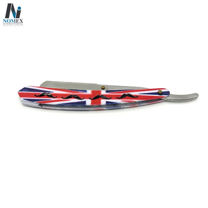 Navaja de Afeitar Profesional Plegable con Diseño de la Bandera del Reino Unido, Navajas de Afeitar Rectas para Barbería, Cuidado Personal, Hoja Única - Product Image 2