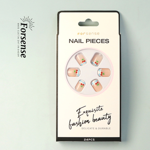 High Quality Short square Press on <strong>Nails</strong> for Girls <strong>Cute</strong> Strawberry Unique Designs Fake <strong>Nails</strong> Kawaii Fashion Red Artificial <strong>Nails</strong> - Product Image 5