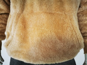 Customized Furry Sherpa Beige <strong>Hoodie</strong> Factory Made Latest Design Embossed <strong>Teddy</strong> <strong>Hoodie</strong> - Product Image 5