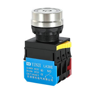 Interrupteur à bouton-poussoir étanche IP65 LA38-D 22mm, à retour, momentané, verrouillable, auto-réinitialisable/verrouillable, encastré plat, arrêt d'<span class=keywords><strong>urgence</strong></span>, démarrage - Product Image 6