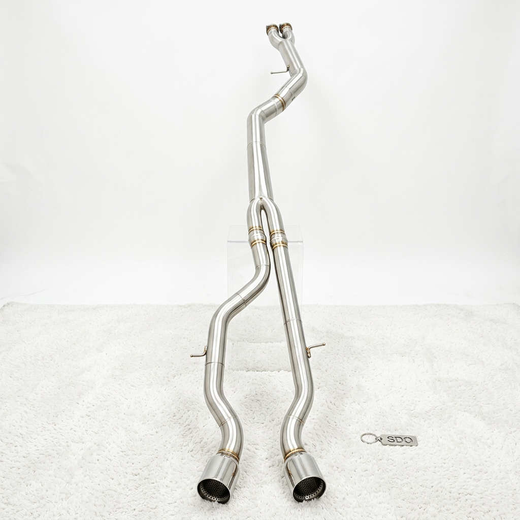 VantaFlow Stainless Steel Single Mid Pipe Section for BMW M3 M4 F80 F82 F83 3.0T 2014-2019 Performance Racing Exhaust Middle Section