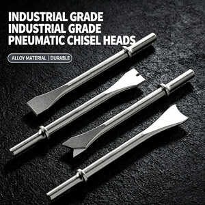 Martello pneumatico industriale per scavo, scalpello ad aria compressa, 5 pezzi con codolo esagonale/rotondo, punta per lavori di muratura in acciaio 40CR - Product Image 2