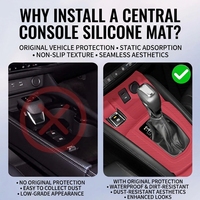 Accessoires de mise à niveau de l'intérieur de la voiture, protection de la console centrale, tapis en silicone pour Nissan Qashqai 2019-2025