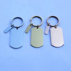 مجموعة إكسسوارات مفاتيح من الفولاذ المقاوم للصدأ صديقة للبيئة ومتينة وأنيقة قابلة للنقش بالليزر بأشكال مستطيلة/دائرية - Product Image 6