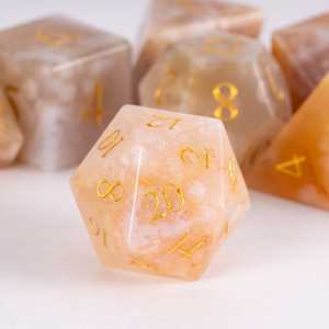 Sakura đá quý đa diện bảy mảnh đặt mẫu xúc xắc Logo tùy chỉnh - Product Image 2