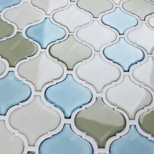 Lanterne Arabesque Marbre Naturel Blanc Poli Jet d'Eau Arabesque Lanterne en Pierre de <span class=keywords><strong>Marrakech</strong></span> Carreaux de Mosaïque - Product Image 2