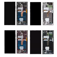 Grosir Pabrik LCD ponsel untuk samsung Galaxy S23 Ultra Touch Screen Digitizer Assembly Sensor dengan membakar sidik jari
