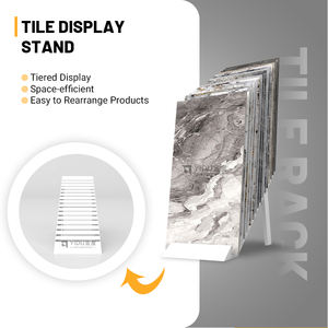 Estante de muestras de piedra de varios tamaños de <span class=keywords><strong>metal</strong></span> personalizado para tienda y sala de exposición, estante de exhibición de mármol para azulejos - Product Image 2