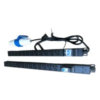 PDU de 16A/32A con 6 Puertos y 8 Vías, Enchufe de Rack de Aleación de Aluminio con Disyuntor, Tira de Alimentación para Sala de Servidores