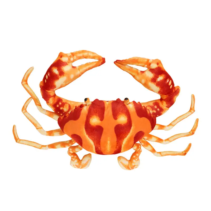 Grappige Creatieve Rode Pluche Krab Knuffel Voor Strand Realistische Pluche Krabben Speelgoed Voor Kinderen
