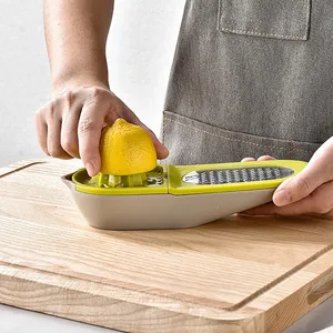 Manual Juicer Multi-Functional Lemon <b>Press</b> Three-in-One Kitchen Tool Plastic + Stainless Steel Construction Sustainable Design - Product Image 4