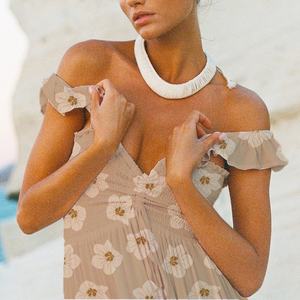 Usine de vêtements JingYu, fabricant de vêtements, conception personnalisée de robes hawaïennes modestes décontractées pour femmes - Product Image 5