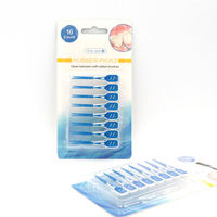 Brosse interdentaire 2 en 1 souple pour un nettoyage en profondeur Pics à fil dentaire Cure-dents en caoutchouc Brosse interdentaire