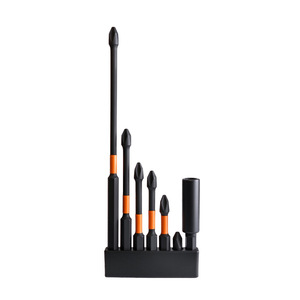 Fuxin Impact <b>Screwdriver</b> <b>Bit</b> Set 7 Pieces Phillips Head High Hardness <b>Magnetic</b> Alloy Steel Black Oxide Finish - Product Image 1