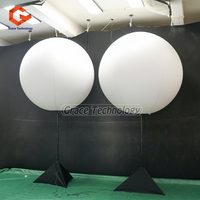 Ballon gonflable avec support d'éclairage à LED Ballon publicitaire gonflable avec trépied pour décorations extérieures