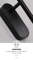 Applique murale LED minimaliste pour restaurant salon escalier couloir longue bande rotatif éclairage corps en aluminium