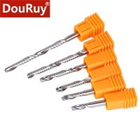 Fraise à spirale DouRuy Grade-A, queue de 3.175/4/5/6mm, fraises à une dent, pour gravure 3D sur routeur CNC pour le bois