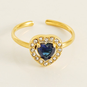 Nhẫn Halo CZ phong cách Victoria cổ điển mạ vàng 18K PVD, thép không gỉ 316L, có thể điều chỉnh, không bị xỉn màu - Product Image 4