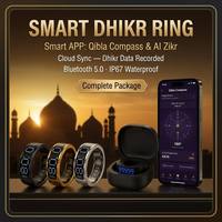 Anillo Tasbih Inteligente 2026, Anillo Tasbeeh Digital con Pantalla para Musulmanes, Contador de Oraciones, Anillo Zikr
