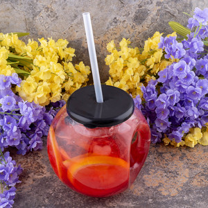 Vente en gros de tasses à cocktail 42oz avec logo personnalisé gobelets à poisson en plastique avec poignée pour boisson - Product Image 5