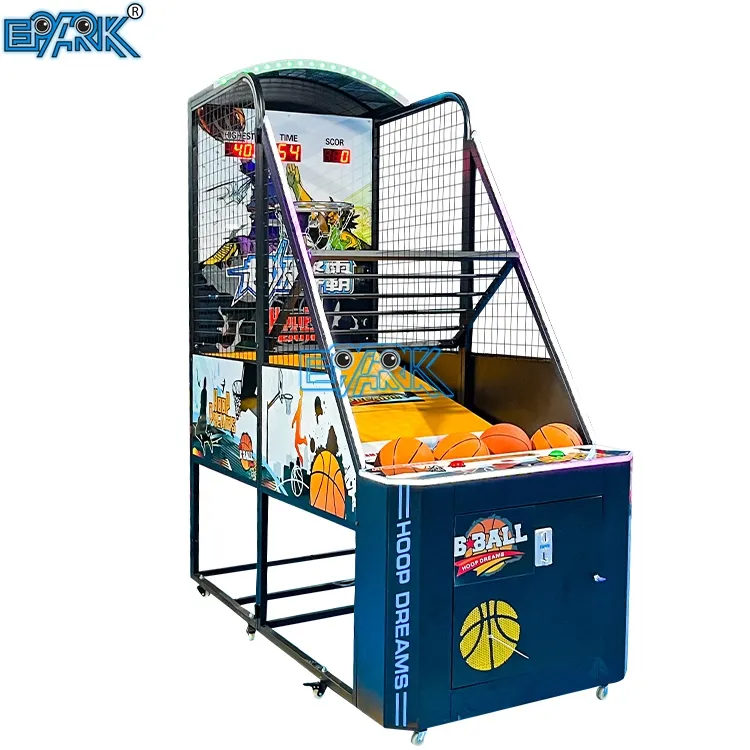 Máquina de juego Arcade operada por monedas, minimáquina de juego de baloncesto para niños