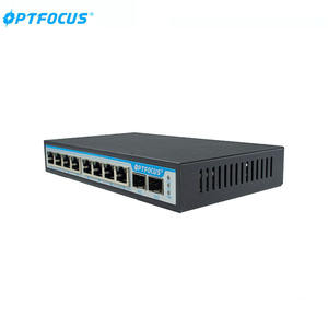 OEM fibra 2 8 RJ45 gigabit ethernet switch de rede de fibra óptica da China fornecedor - Product Image 3