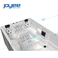 JOYEE Grande piscine à remous extérieure de luxe, spa de nage sans fin avec système Balboa, piscine de plongeon