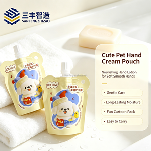 Pochette souple personnalisée avec bec verseur, emballage flexible en forme de personnage mignon pour les recharges de soins hydratants pour enfants - Product Image 5