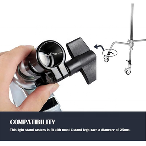 Supporto per Treppiede in Acciaio Inox con Ruote, Binario di Supporto per <span class=keywords><strong>Fotografia</strong></span>, Slider per <span class=keywords><strong>Macchina</strong></span> Fotografica, Diametro 25mm, Set da 3 Pezzi - Product Image 3