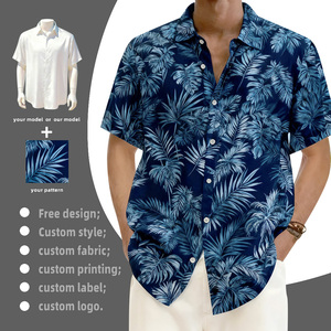 Nova Camisa de Manga Curta Estampada para Homens Camisa Elegante de Manga Curta para Homens Chemise Homme De Lux - Product Image 1