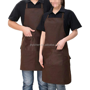 Delantal sin mangas <span class=keywords><strong>de</strong></span> camarero <span class=keywords><strong>de</strong></span> cocina con logotipo personalizado, respetuoso con el medio ambiente, jardinería, uso <span class=keywords><strong>de</strong></span> peluquero, Color marrón con bolsillos - Product Image 2